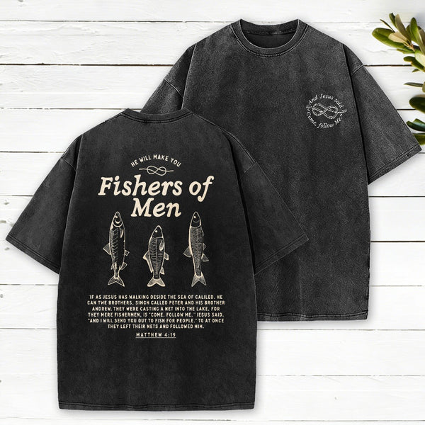 Fishers Of Men Christian Washed T-Shirt