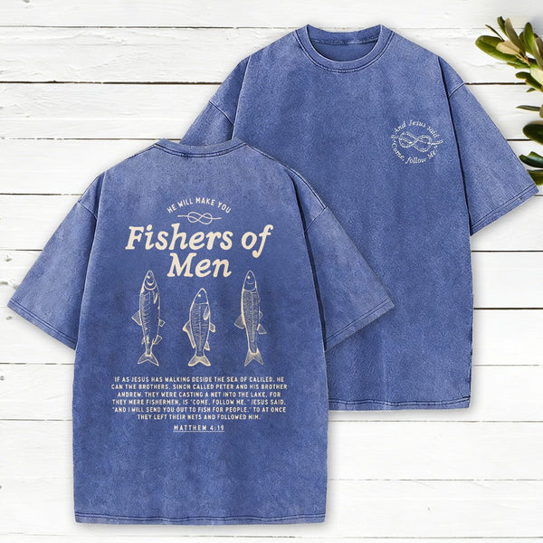Fishers Of Men Christian Washed T-Shirt