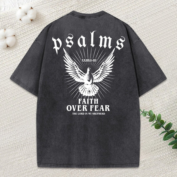 Faith Over Fear Christian Washed T-Shirt