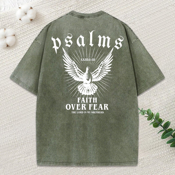 Faith Over Fear Christian Washed T-Shirt