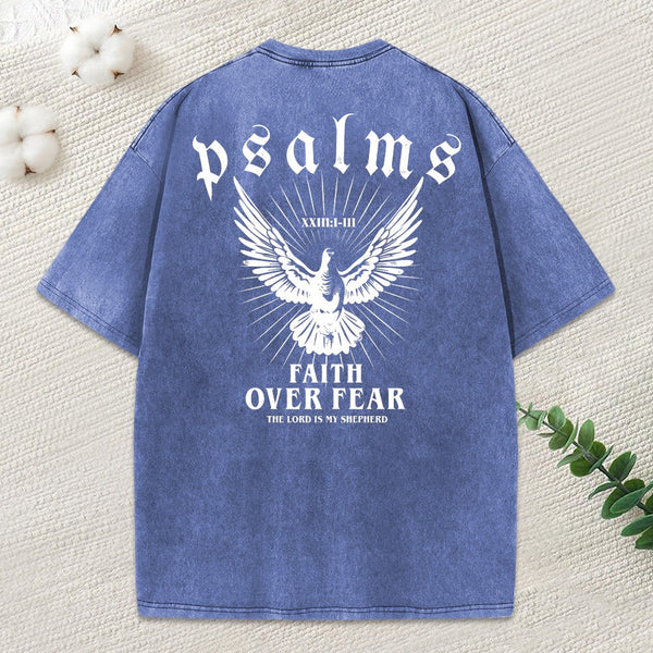 Faith Over Fear Christian Washed T-Shirt