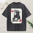 Jesus Is King Card Washed T-Shirt