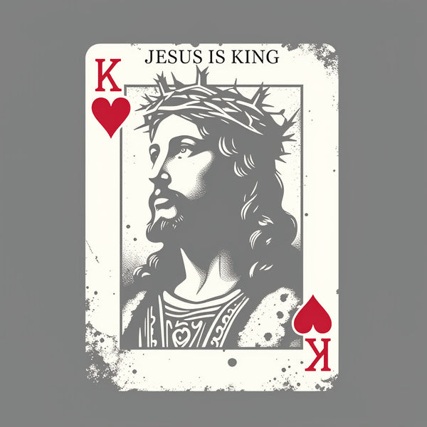 Jesus Is King Card Washed T-Shirt
