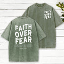 Faith Over Fear Unisex Christian Washed T-Shirt