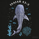 When You Go Through Deep Waters Whale Christian Washed T-Shirt