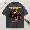 May The Fourth Be With You Christian Washed T-Shirt