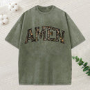 Amen Camouflage Christian Washed T-Shirt