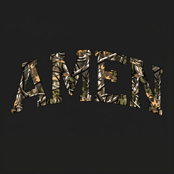 Amen Camouflage Christian Washed T-Shirt