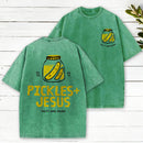 Pickles And Jesus Christian Washed T-Shirt
