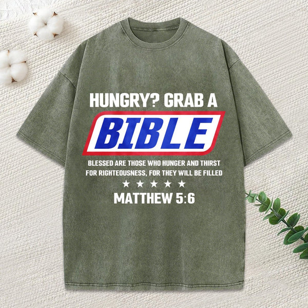 Blessed Are Those Who Hunger And Thirst For Righteousness Christian Washed T-Shirt