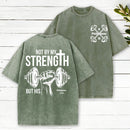Not By My Strength But His Christian Washed T-Shirt