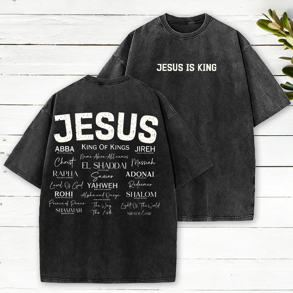 Names Of Jesus Christian Washed T-Shirt