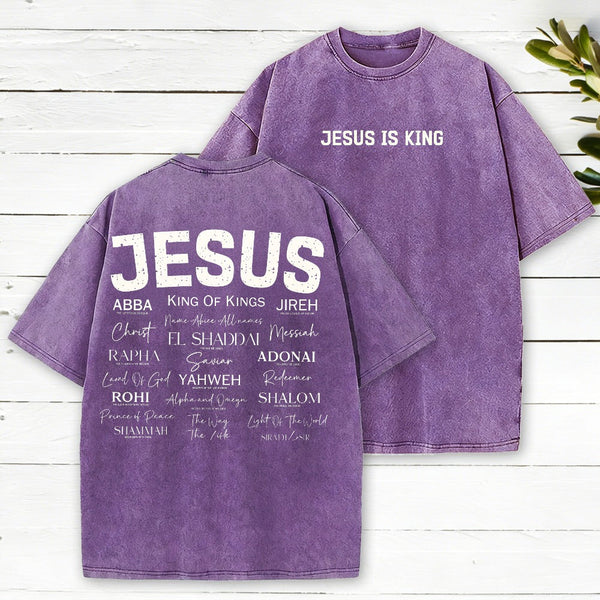 Names Of Jesus Christian Washed T-Shirt
