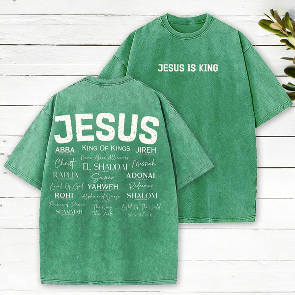 Names Of Jesus Christian Washed T-Shirt