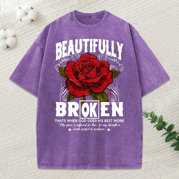 Beautifully Broken Christian Washed T-Shirt