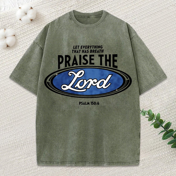 Praise The Lord Christian Washed T-Shirt