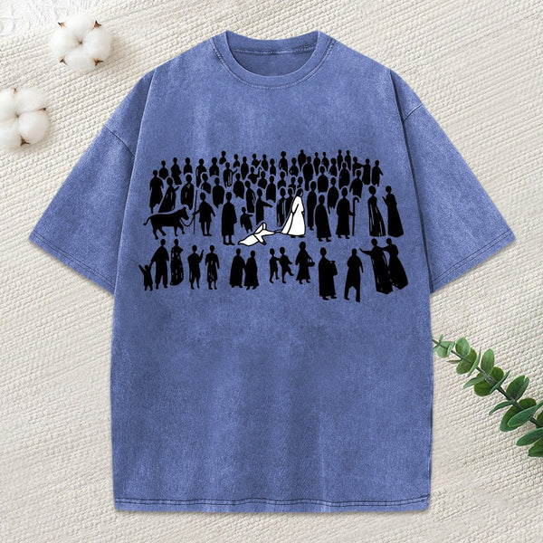 By His Wounds Christian Washed T-Shirt