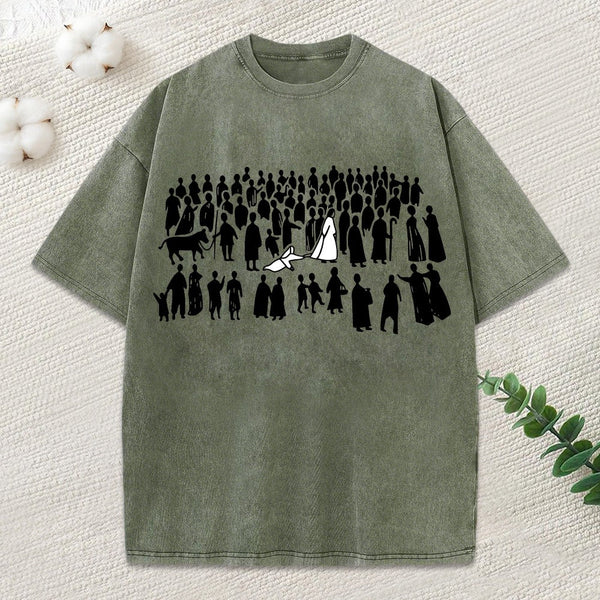 By His Wounds Christian Washed T-Shirt