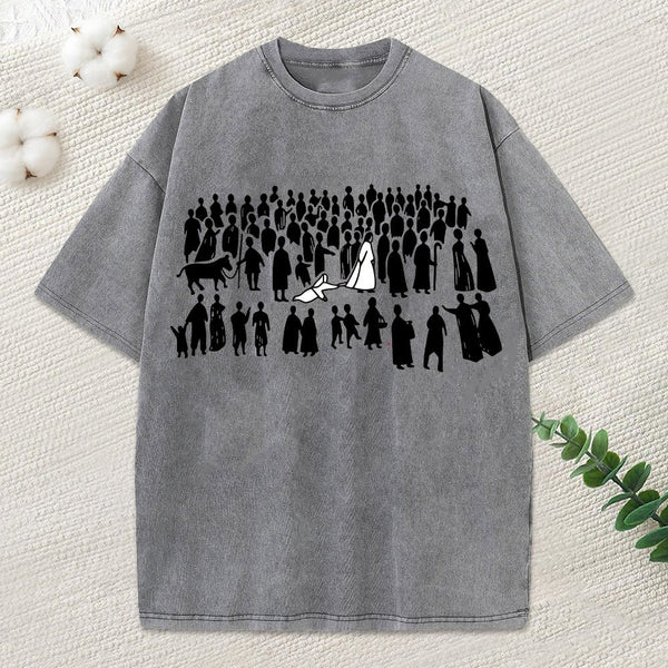 By His Wounds Christian Washed T-Shirt