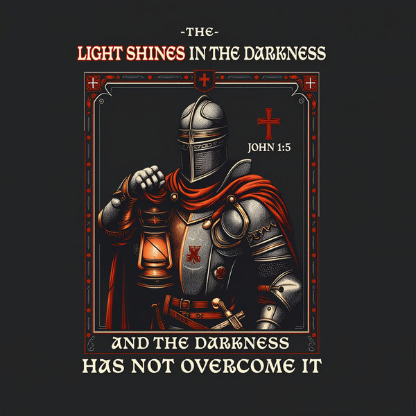 The Light Shines In The Darkness Christian Washed T-Shirt