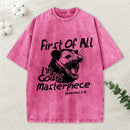 First Of All I'm God's Masterpiece Christian Washed T-Shirt