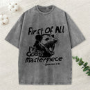 First Of All I'm God's Masterpiece Christian Washed T-Shirt