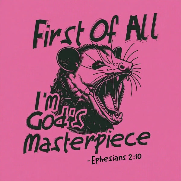 First Of All I'm God's Masterpiece Christian Washed T-Shirt