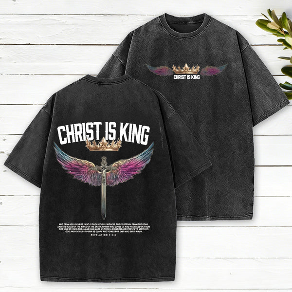 Christ Is King Winged Sword Christian Tee