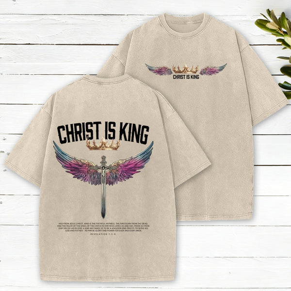 Christ Is King Winged Sword Christian Tee