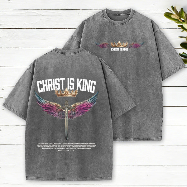 Christ Is King Winged Sword Christian Tee