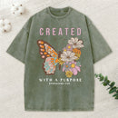 Created With A Purpose Christian Washed T-Shirt