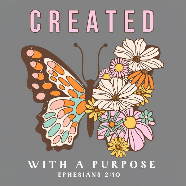 Created With A Purpose Christian Washed T-Shirt