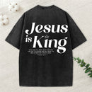 Jesus Is King Christian Washed T-Shirt