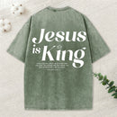 Jesus Is King Christian Washed T-Shirt