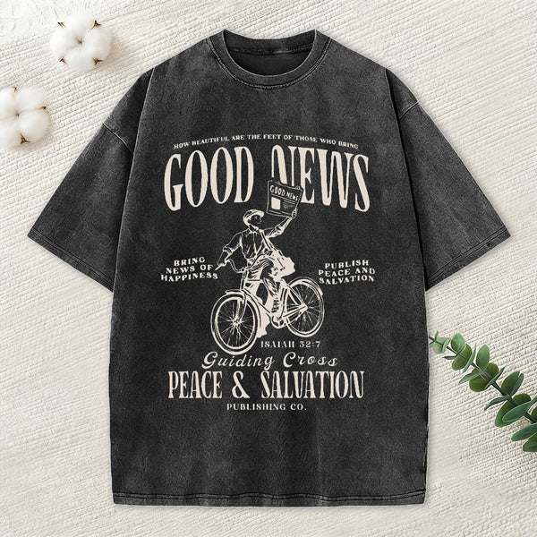 Good News Christian Washed T-Shirt