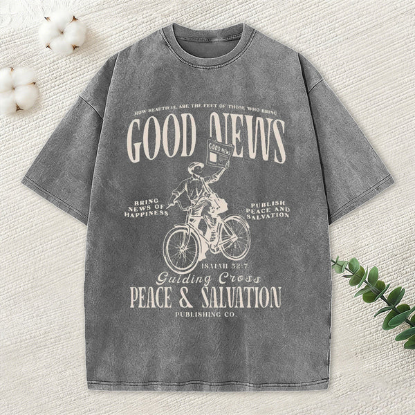 Good News Christian Washed T-Shirt