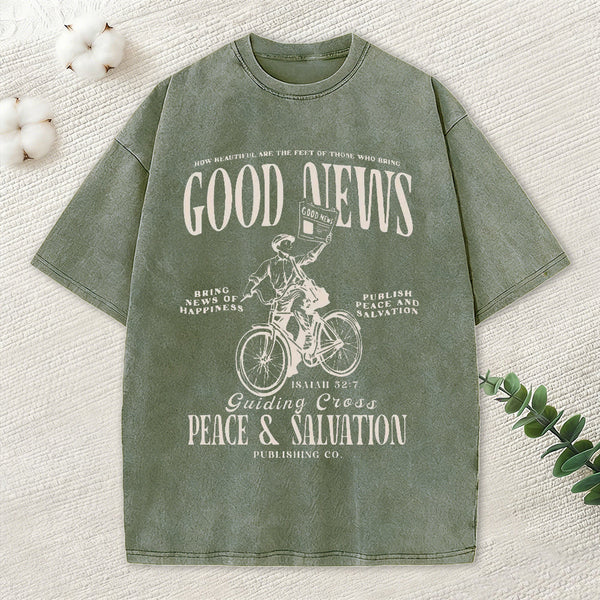 Good News Christian Washed T-Shirt