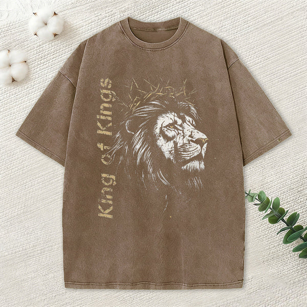 King Of Kings Christian Washed T-Shirt
