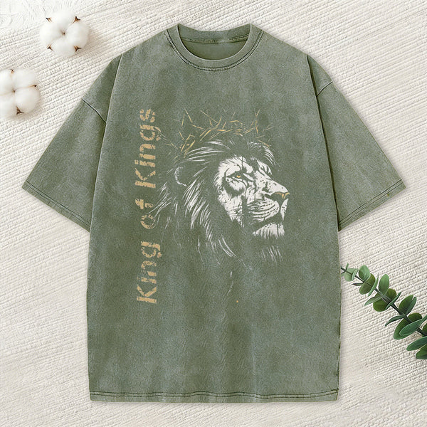 King Of Kings Christian Washed T-Shirt