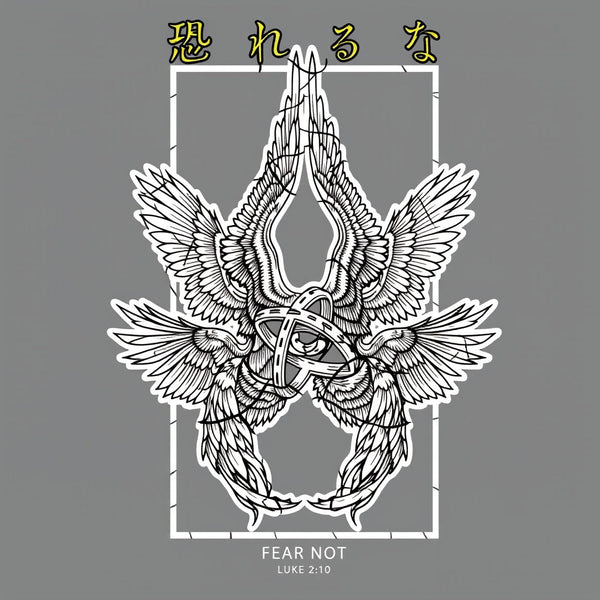 Fear Not Winged Prayer Christian Washed T-Shirt