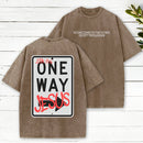 Jesus The One Way Chrsitian Washed T-Shirt