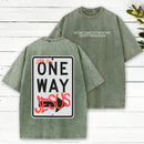 Jesus The One Way Chrsitian Washed T-Shirt