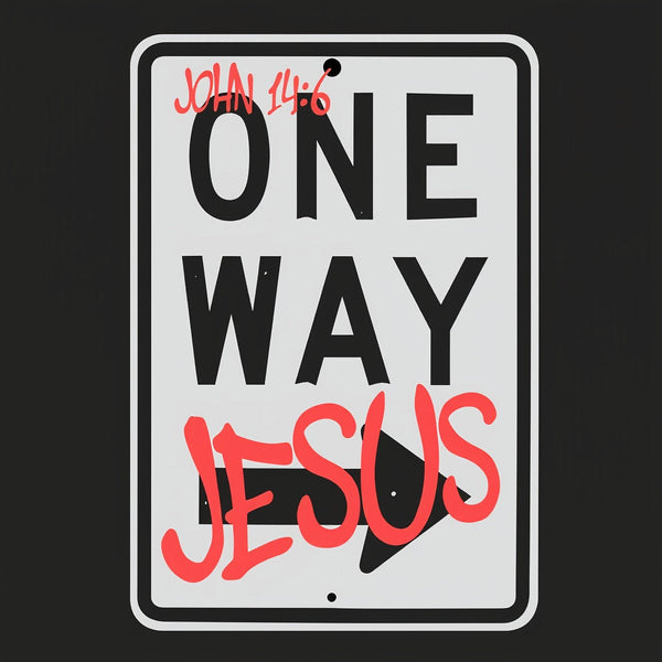 Jesus The One Way Chrsitian Washed T-Shirt