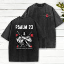 Psalm 23 Fear No Evil Aesthetic Mens Christian Washed T-Shirt
