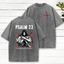Psalm 23 Fear No Evil Aesthetic Mens Christian Washed T-Shirt
