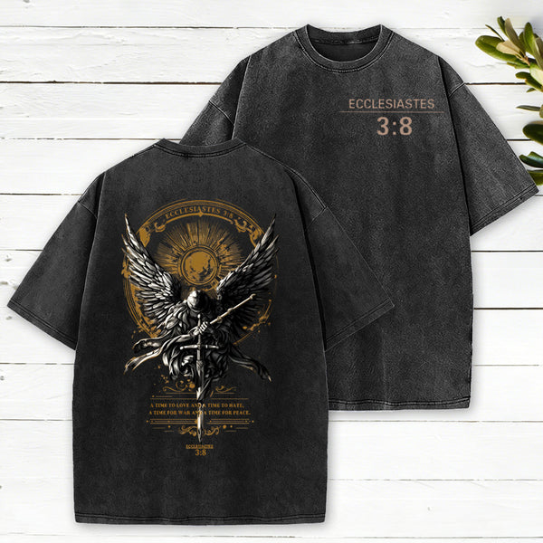 A Time To Love And Time To Hate Christian Washed T-Shirt