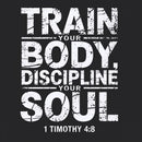 Train Your Body Discipline Your Soul Christian Washed T-Shirt