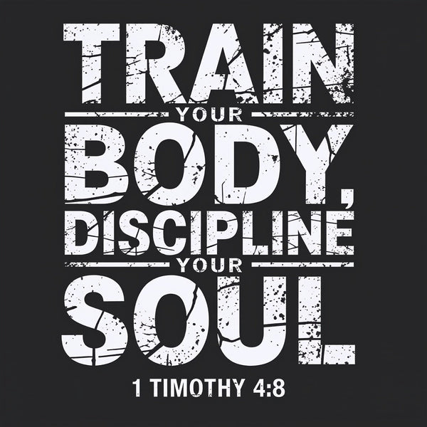 Train Your Body Discipline Your Soul Christian Washed T-Shirt