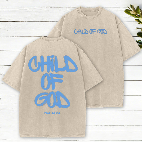 Child Of God Christian Graffiti Washed T-Shirt