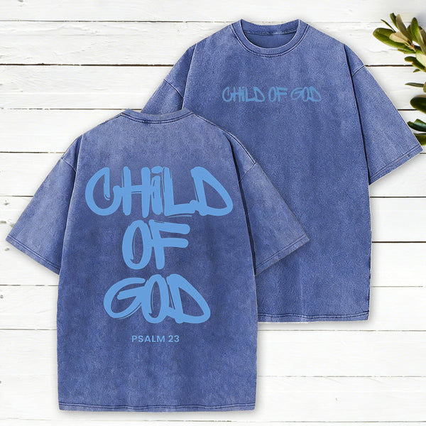 Child Of God Christian Graffiti Washed T-Shirt